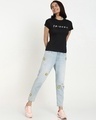 Shop Women's Black Friends Slim Fit T-shirt-Full