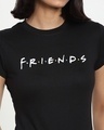 Shop Women's Black Friends Slim Fit T-shirt