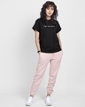 Shop Women's Black Friends Typography Boyfriend T-shirt-Full