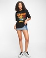 Shop Women's Black Gamer Garfield Graphic Printed Oversized T-shirt-Design