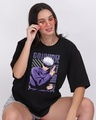 Shop Women's Black Gojo Graphic Printed Oversized T-shirt-Design