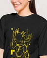 Shop Women's Black Goku Graphic Printed Oversized T-shirt-Design