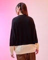 Shop Women's Black & Gradenia Super Loose Fit Sweater-Full