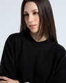 Shop Women's Black & Gradenia Super Loose Fit Sweater