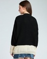 Shop Women's Black & Gradenia Super Loose Fit Sweater-Full