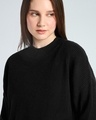 Shop Women's Black & Gradenia Super Loose Fit Sweater