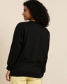 Shop Women's Black Graphic Print Oversized Sweatshirt-Design