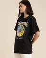 Shop Women's Black Graphic Print Oversized T-shirt-Design