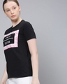 Shop Women's Black Graphic Print T-shirt-Design