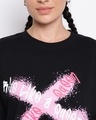 Shop Women's Black Graphic Printed Loose Fit T-shirt