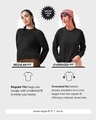 Shop Women's Black Graphic Printed Oversized Flatknit Sweater-Design