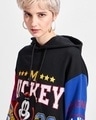 Shop Women's Black Mickey Graphic Printed Oversized Hoodies