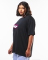 Shop Women's Black Graphic Printed Oversized Plus Size T-shirt-Full