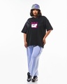Shop Women's Black Graphic Printed Oversized Plus Size T-shirt