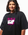 Shop Women's Black Graphic Printed Oversized Plus Size T-shirt