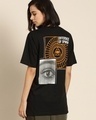 Shop Women's Black Graphic Printed Oversized T-shirt-Front