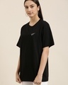 Shop Women's Black Graphic Printed Oversized T-shirt-Design