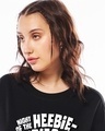 Shop Women's Black Graphic Printed Oversized T-shirt