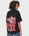 Shop Women's Black Party Groovin Minnie Graphic Printed Oversized T-shirt-Design