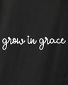 Shop Women's Black Grow In Grace Typography Sweatshirt-Full