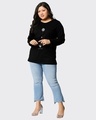 Shop Women's Black Hangin Astronaut Graphic Printed Plus Size T-shirt-Design