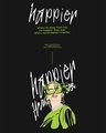 Shop Women's Black Happier Than Ever (Billie) Graphic Printed Oversized T-shirt