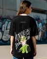 Shop Women's Black Happier Than Ever (Billie) Graphic Printed Oversized T-shirt-Front