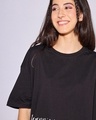 Shop Women's Black Happier Than Ever (Billie) Graphic Printed Oversized T-shirt