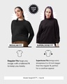 Shop Women's Black Heart Graphic Printed Super Loose Fit Flatknit Sweater-Design