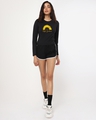 Shop Women's Black Hello Sunshine Graphic Printed Slim Fit T-shirt-Design