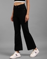 Shop Women's Black High Rise Flared Jeans-Full