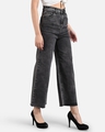 Shop Women's Black High Rise Flared Jeans-Design