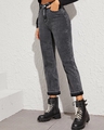 Shop Women's Black High Rise Slim Fit Jeans-Full