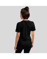 Shop Women's Black Hustle Typography T-shirt-Design