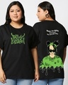 Shop Women's Black Billie Eilish Graphic Printed Plus Size Boyfriend T-shirt-Front