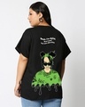 Shop Women's Black Billie Eilish Graphic Printed Plus Size Boyfriend T-shirt-Design