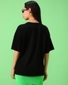 Shop Women's Black Illusion Graphic Printed Oversized T-shirt-Full