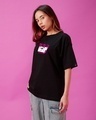 Shop Women's Black In 3D BTS Graphic Printed Oversized T-shirt-Design