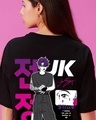 Shop Women's Black In 3D BTS Graphic Printed Oversized T-shirt