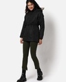 Shop Women's Black Hooded Jacket-Full