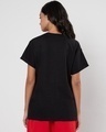 Shop Women's Black Khaint Jatti Typography Boyfriend T-shirt-Full
