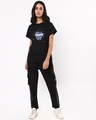 Shop Women's Black Kuch To Jugaad Bithana Padega Typography Boyfriend T-shirt-Design