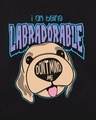 Shop Women's Black Labradorable Graphic Printed Oversized T-shirt