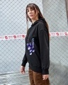 Shop Women's Black Level Up Mickey Graphic Printed Oversized Hoodies-Full