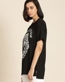 Shop Women's Black Limitless Graphic Printed Oversized T-shirt-Design