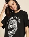 Shop Women's Black Limitless Graphic Printed Oversized T-shirt-Full