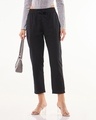 Shop Women's Black Linen Pants-Front