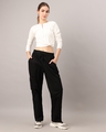 Shop Women's Black Loose Comfort Fit Cargo Pants