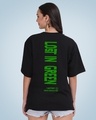 Shop Women's Black Lost In Green Graphic Printed Oversized T-shirt-Design
