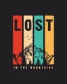 Shop Women's Black Lost In The Mountains Graphic Printed T-shirt-Full